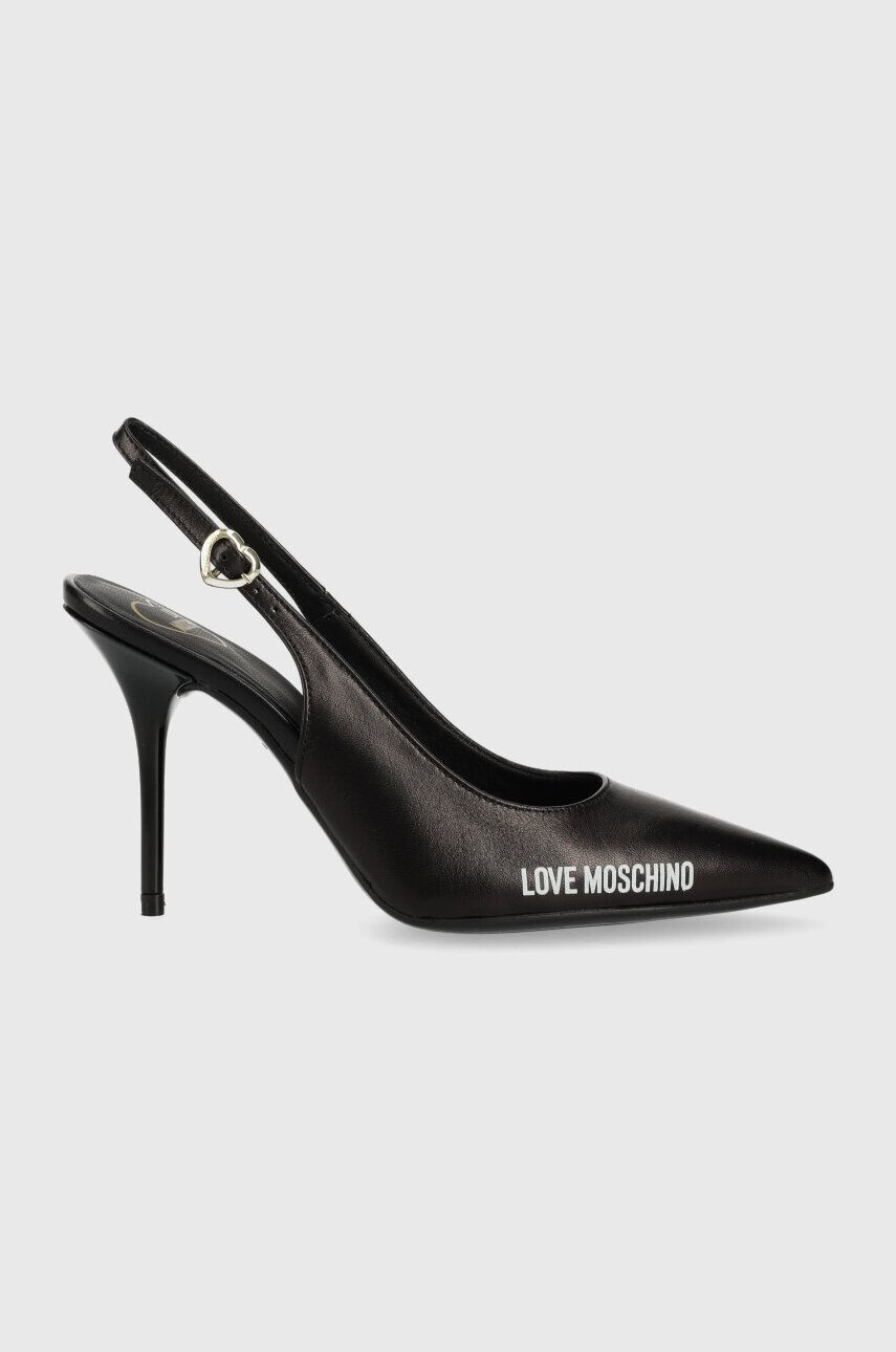 Love Moschino bőr tűsarkú fekete JA10149G1HIE0000 - Pepit.hu