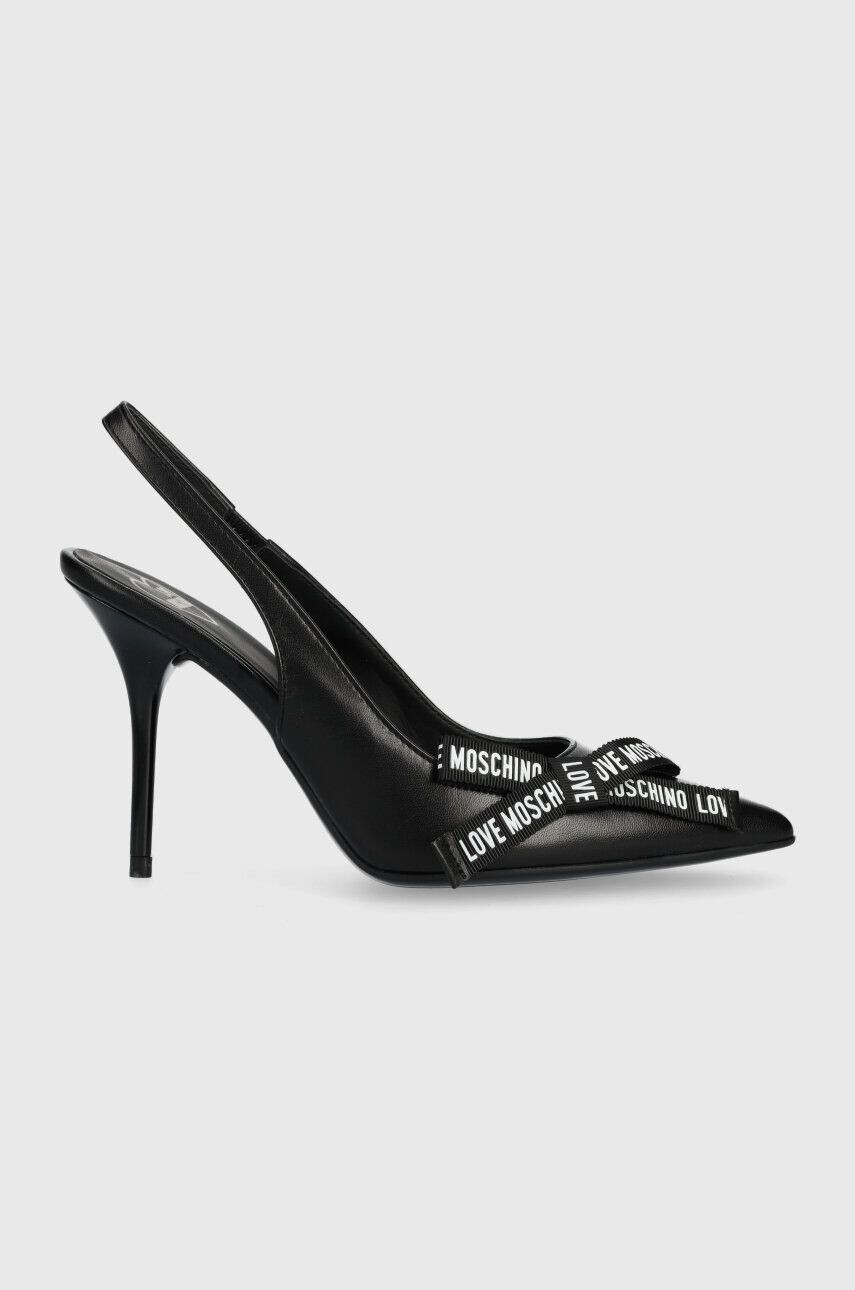 Love Moschino bőr tűsarkú fekete JA10109G0GIE0000 - Pepit.hu