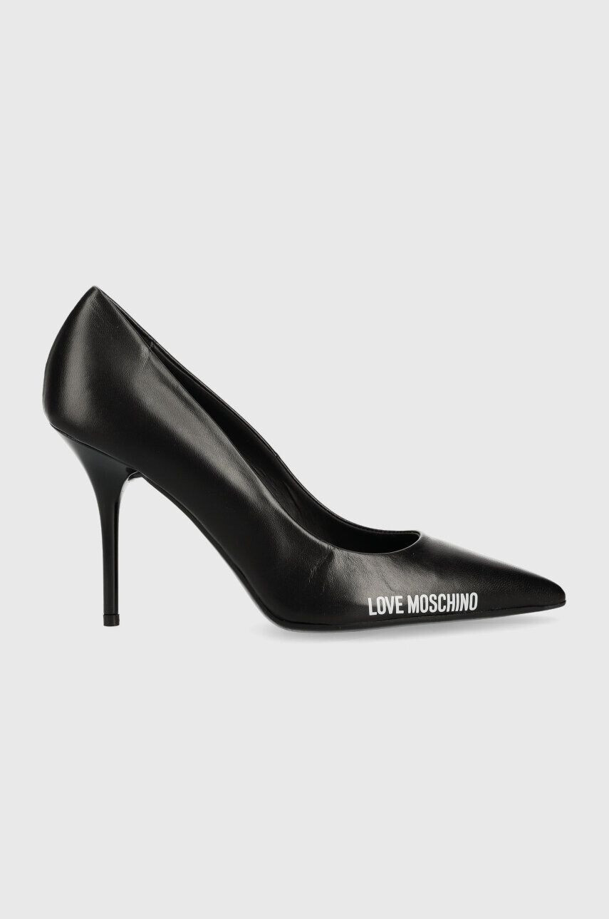 Love Moschino bőr tűsarkú Scarpad Spillo 95 fekete JA10089G1G - Pepit.hu