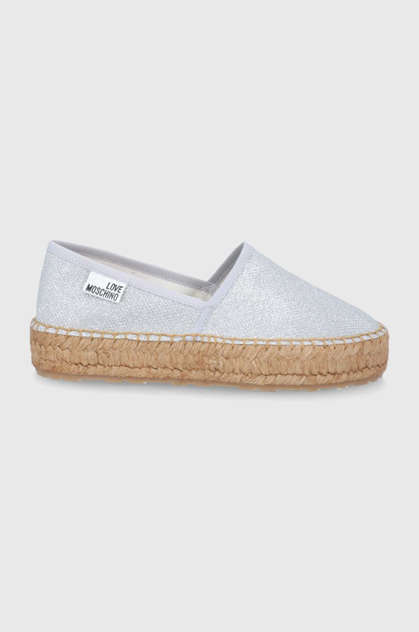 Love Moschino espadrilles ezüst platformos - Pepit.hu