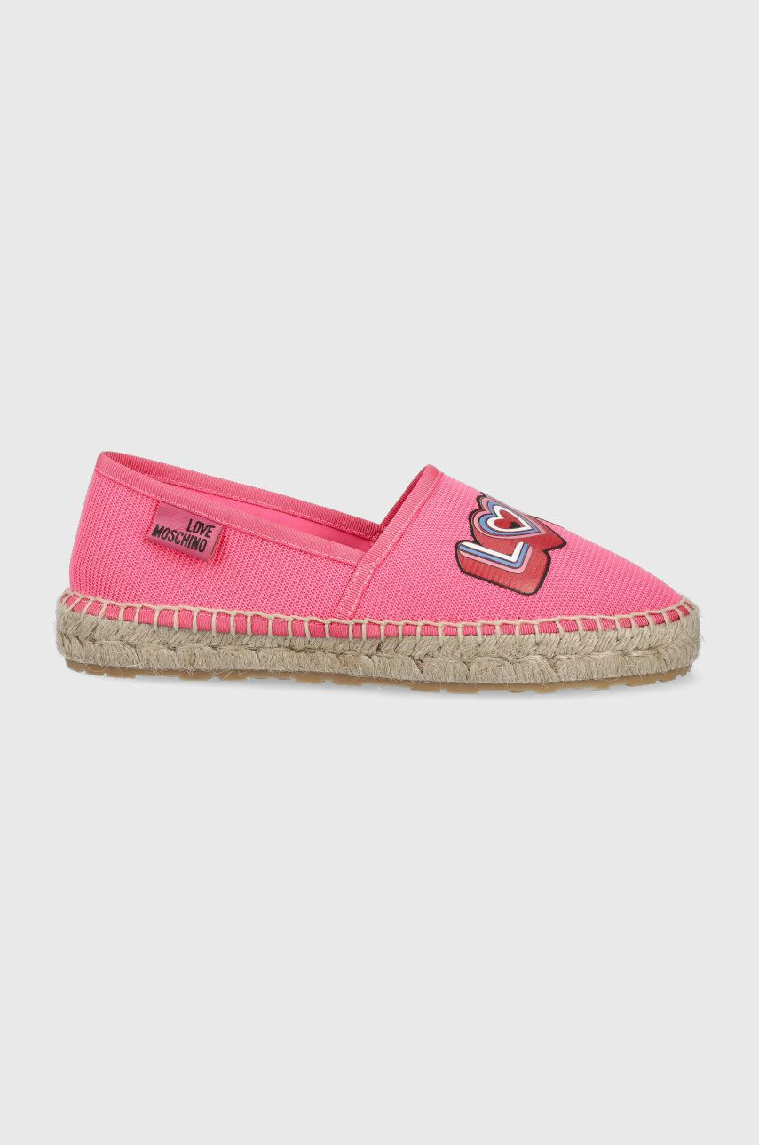 Love Moschino espadrilles rózsaszín - Pepit.hu