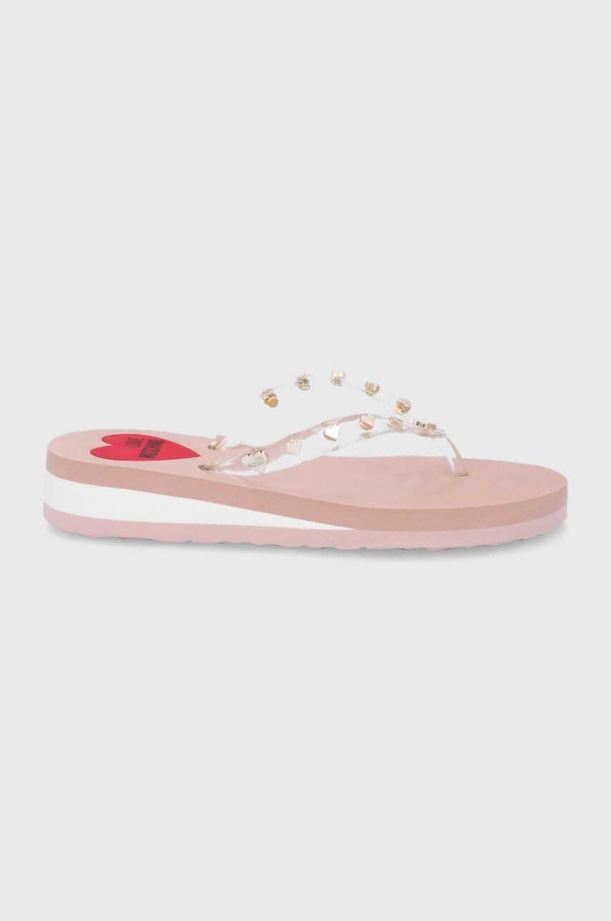 Love Moschino flip-flop átlátszó női platformos - Pepit.hu