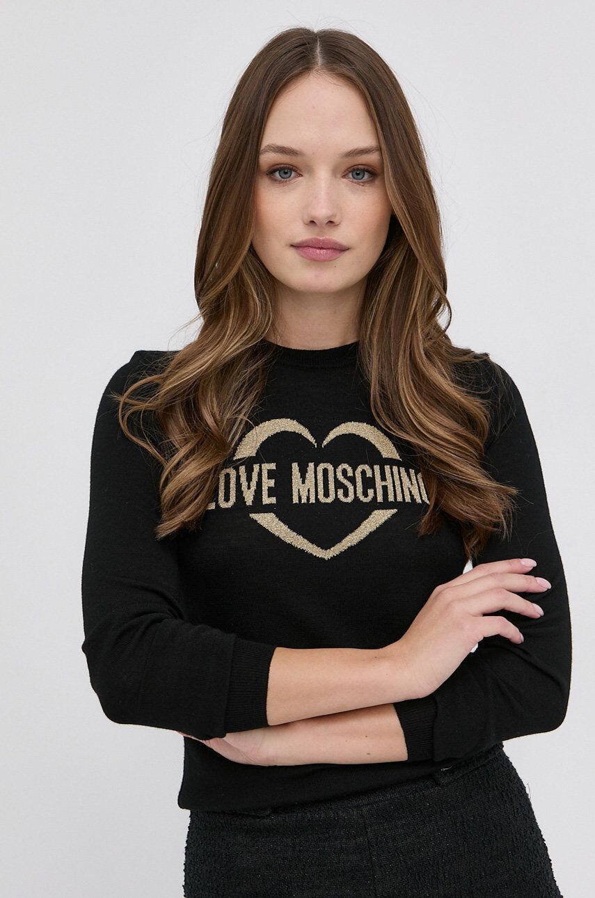 Love Moschino gyapjú pulóver - Pepit.hu