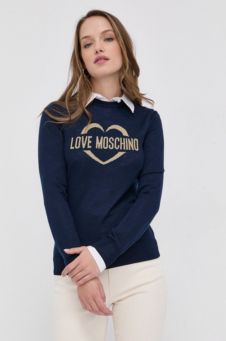 Love Moschino gyapjú pulóver - Pepit.hu