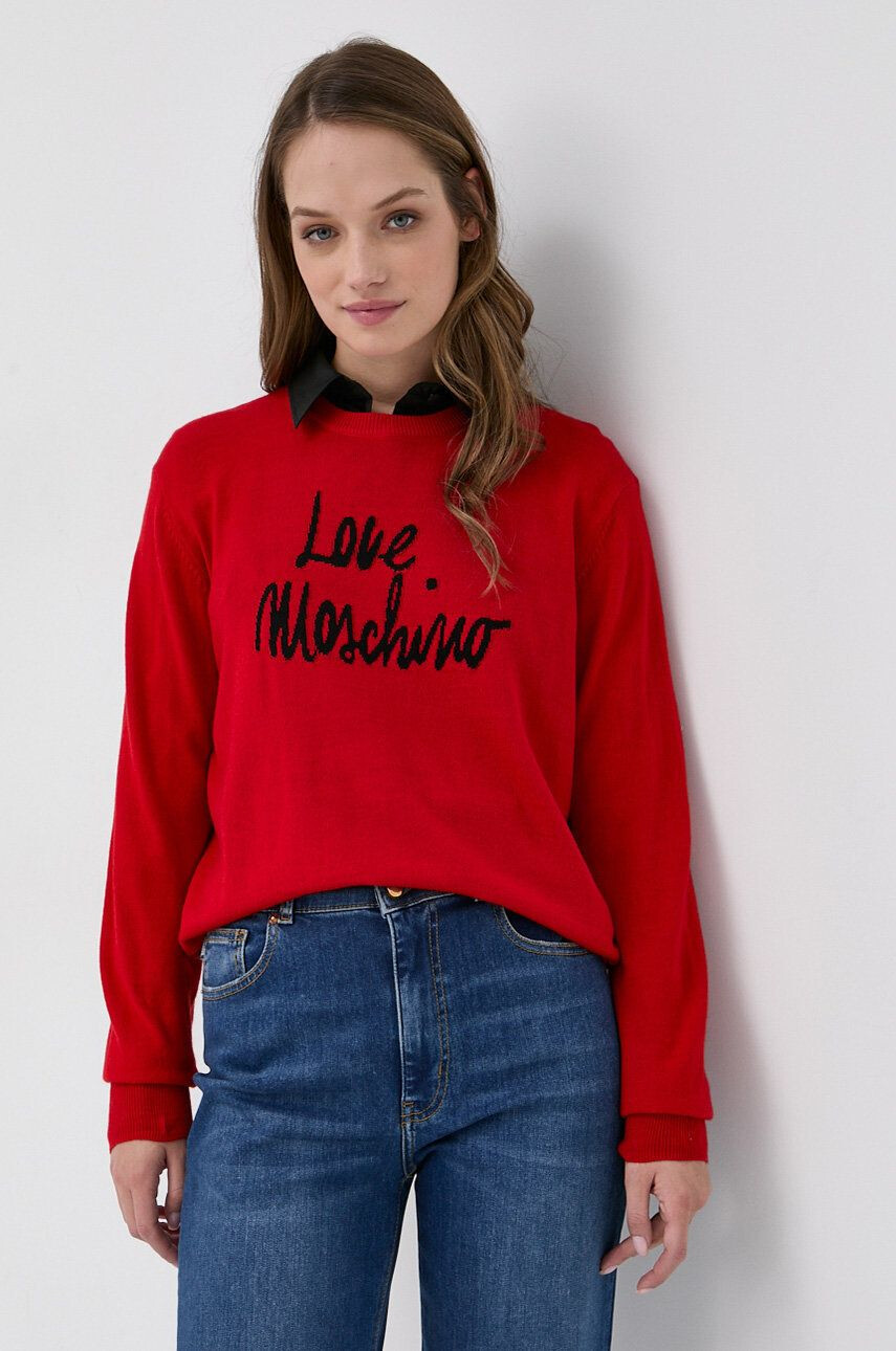 Love Moschino gyapjú pulóver - Pepit.hu