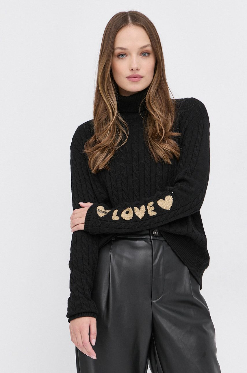 Love Moschino gyapjúkeverék pulóver - Pepit.hu