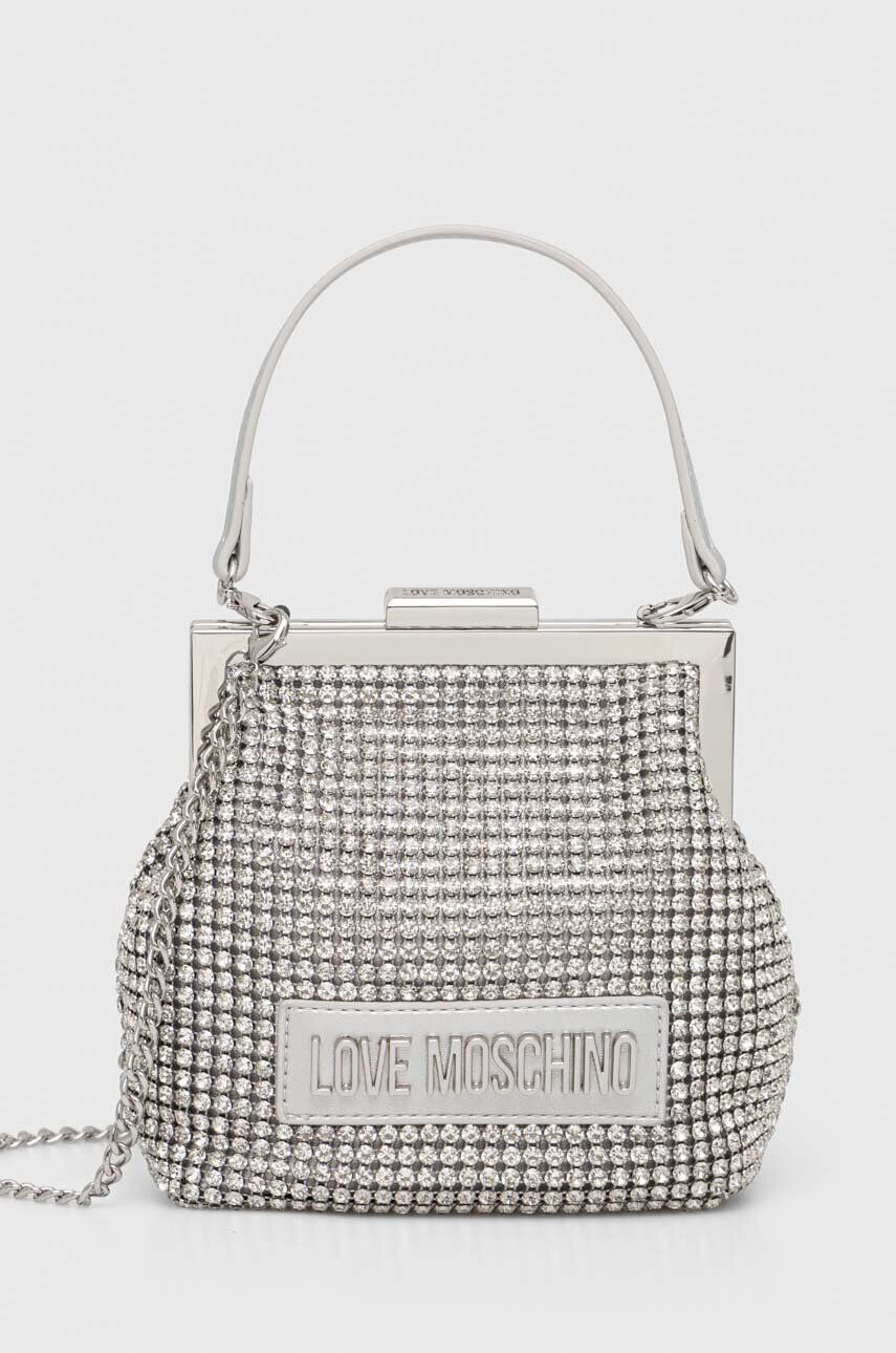 Love Moschino lapos táska ezüst - Pepit.hu