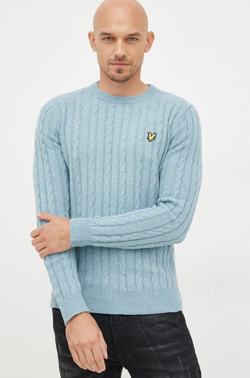 Lyle & Scott gyapjúkeverék pulóver könnyű férfi - Pepit.hu