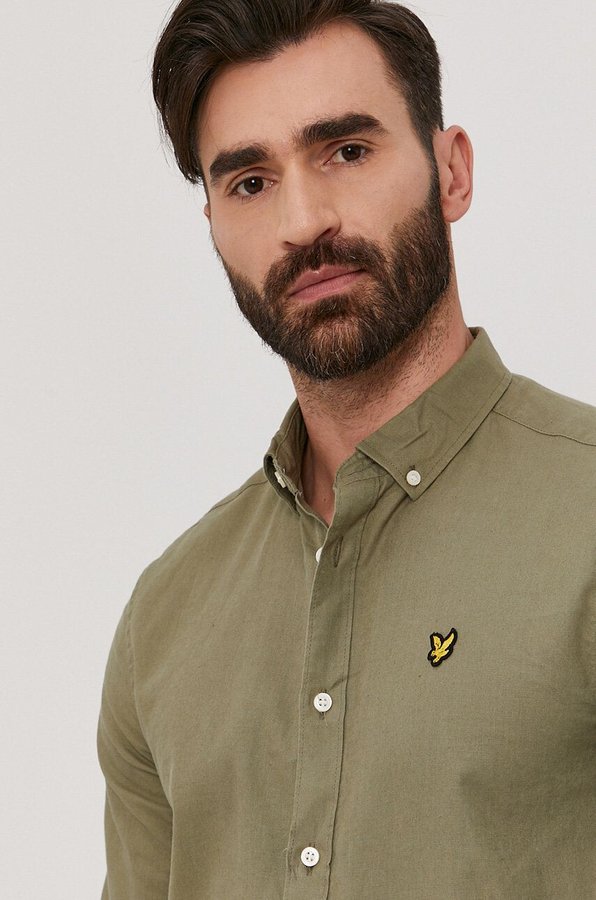 Lyle & Scott ing férfi legombolt galléros zöld regular - Pepit.hu