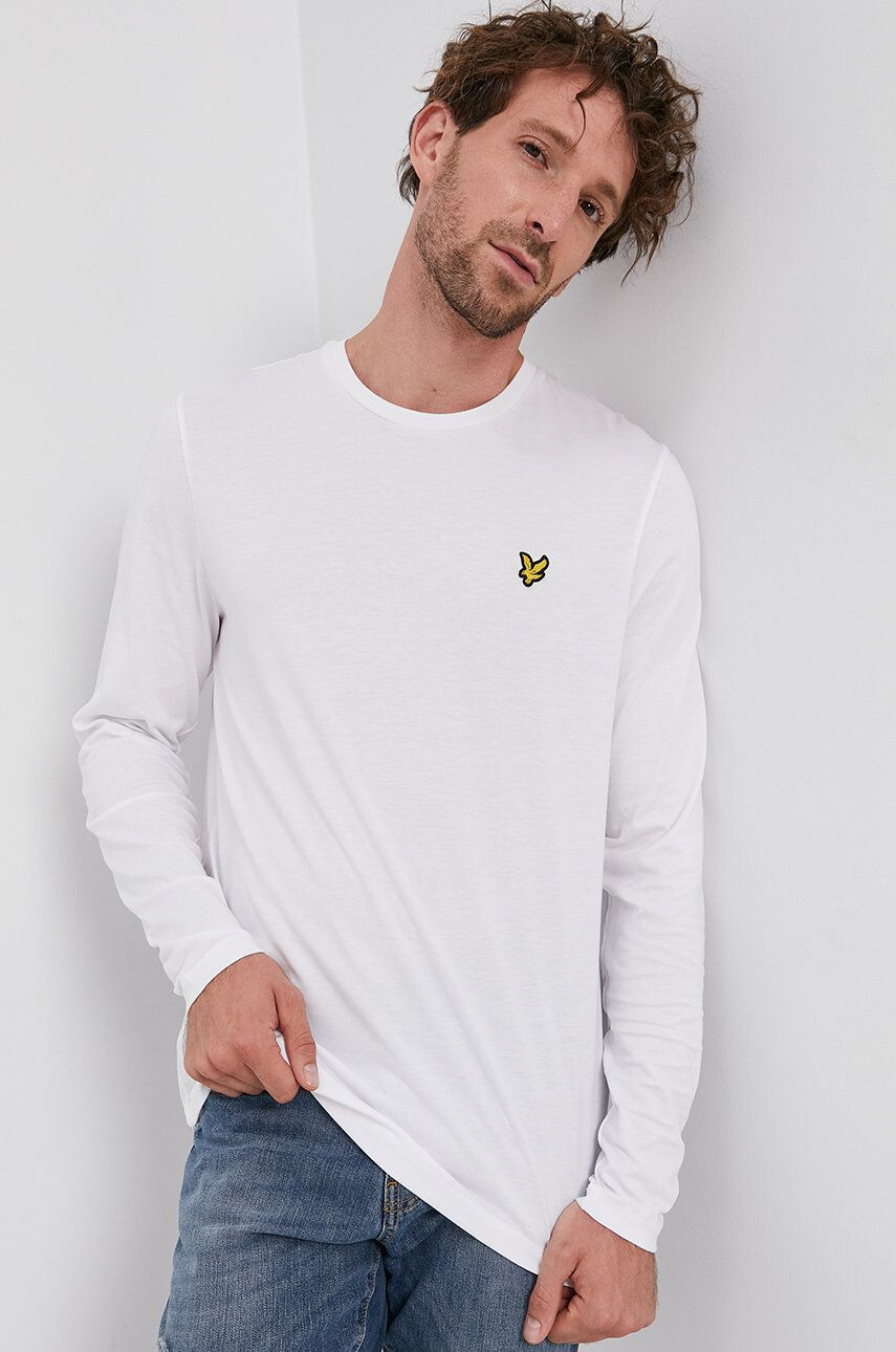 Lyle & Scott pamut hosszúujjú fehér sima - Pepit.hu