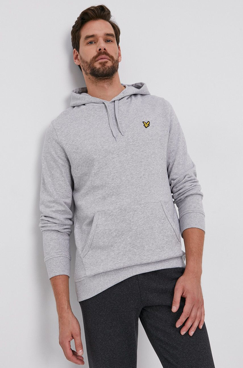 Lyle & Scott pamut melegítőfelső szürke férfi melange - Pepit.hu