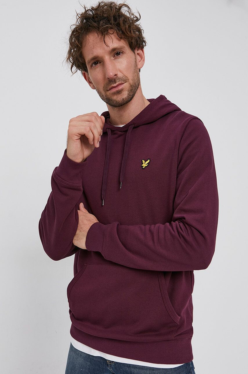 Lyle & Scott pamut melegítőfelső lila férfi sima - Pepit.hu