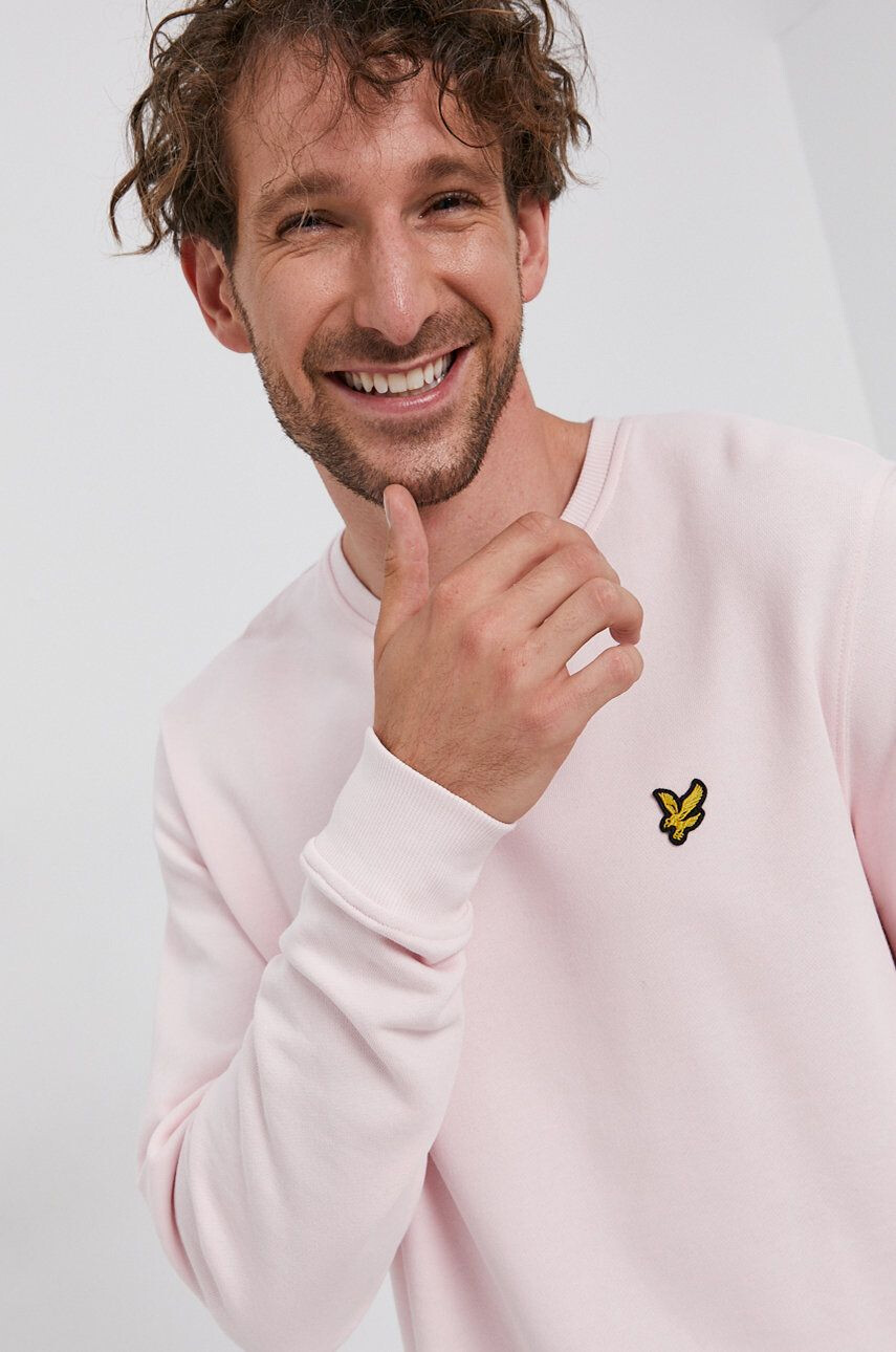 Lyle & Scott pamut melegítőfelső rózsaszín férfi sima - Pepit.hu