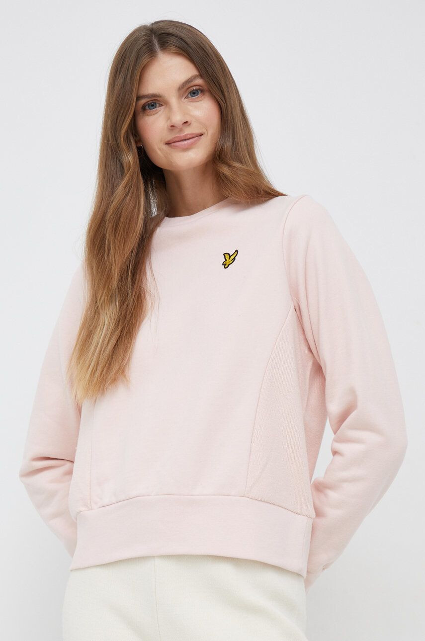 Lyle & Scott pamut melegítőfelső rózsaszín női sima - Pepit.hu