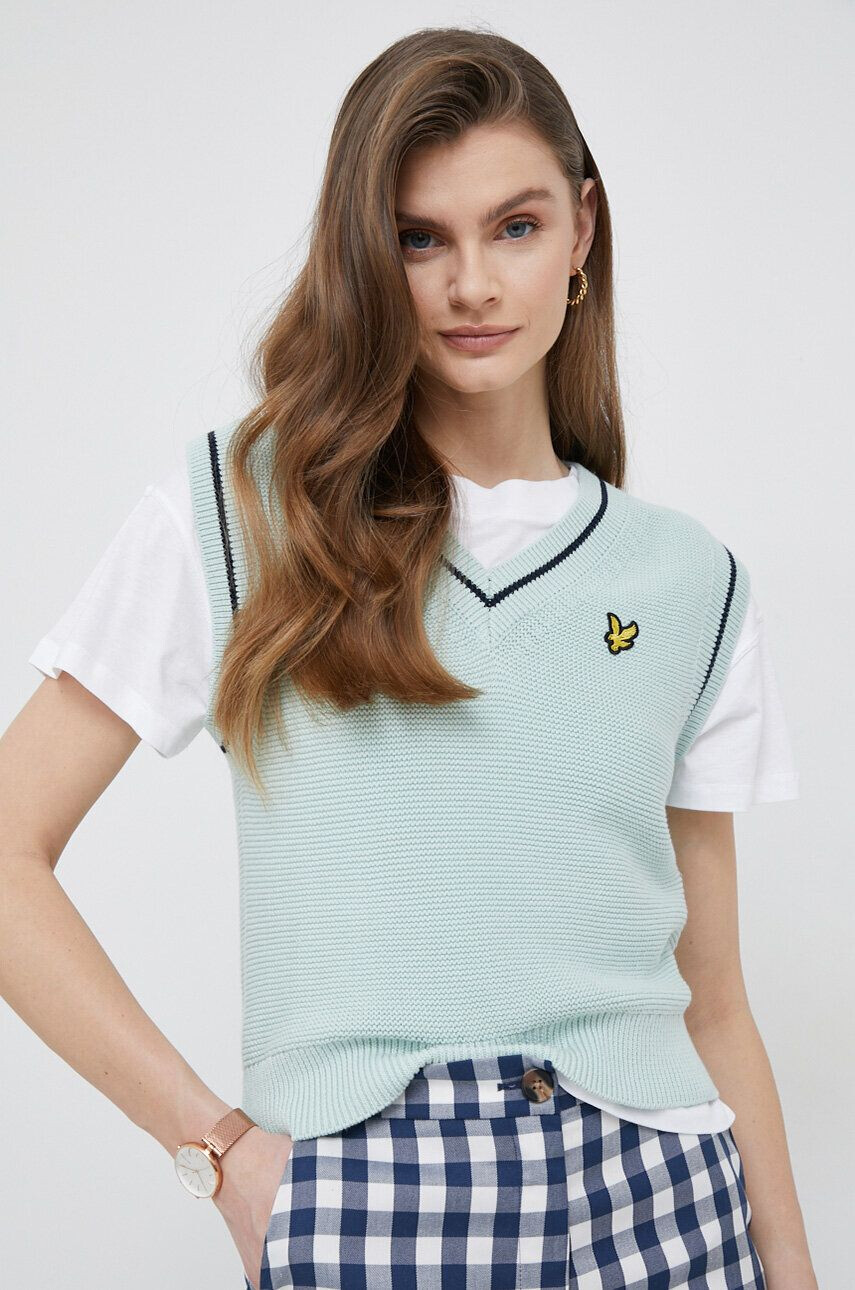 Lyle & Scott pamut mellény könnyű zöld - Pepit.hu