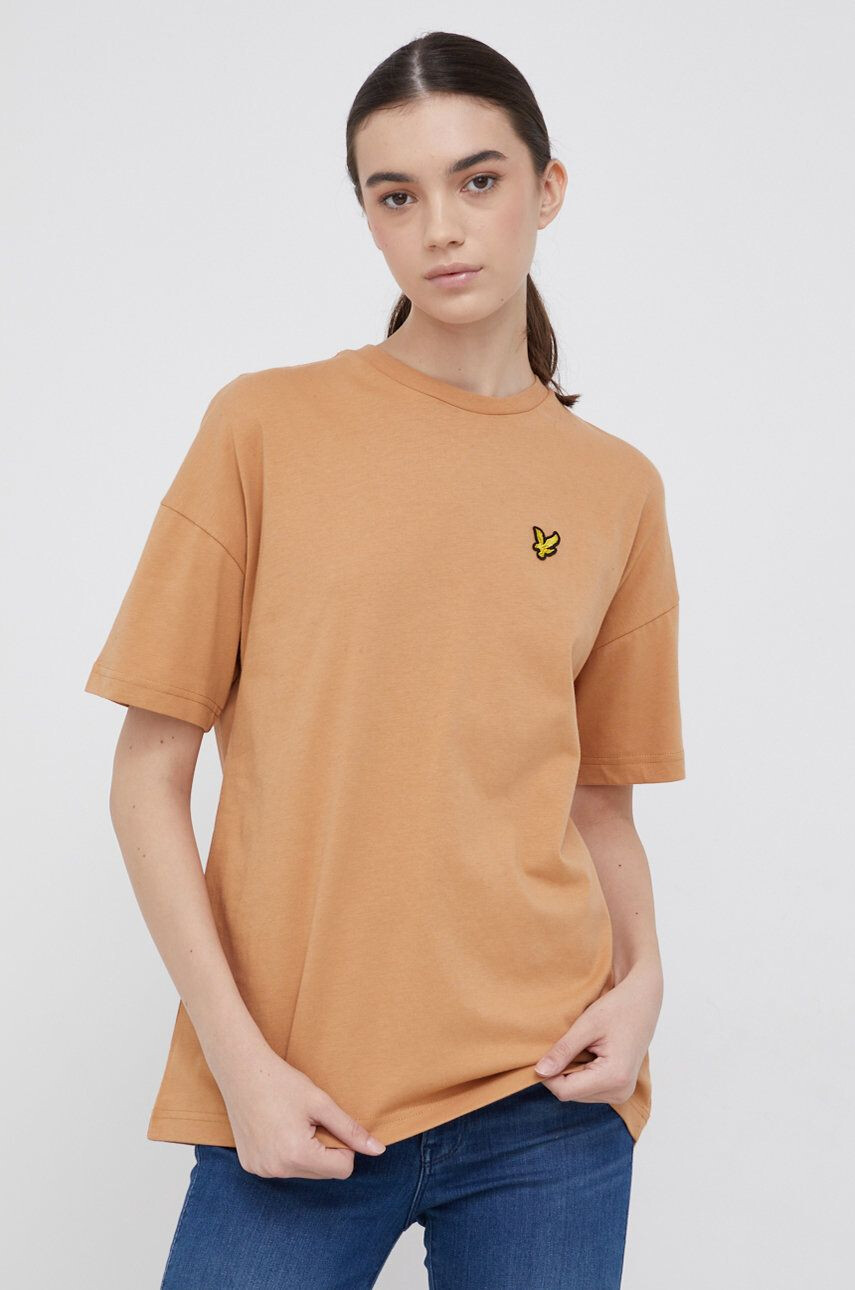 Lyle & Scott pamut póló rózsaszín sima - Pepit.hu