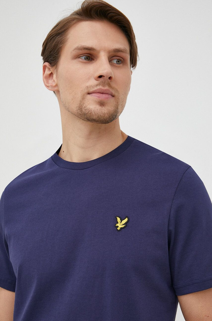 Lyle & Scott pamut póló sötétkék sima - Pepit.hu