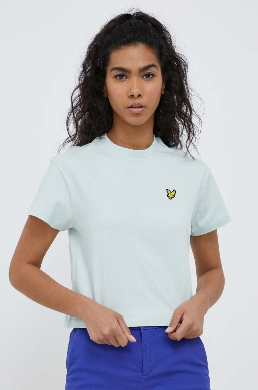 Lyle & Scott pamut póló fekete sima - Pepit.hu