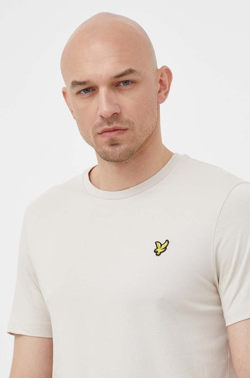 Lyle & Scott pamut póló bézs sima - Pepit.hu