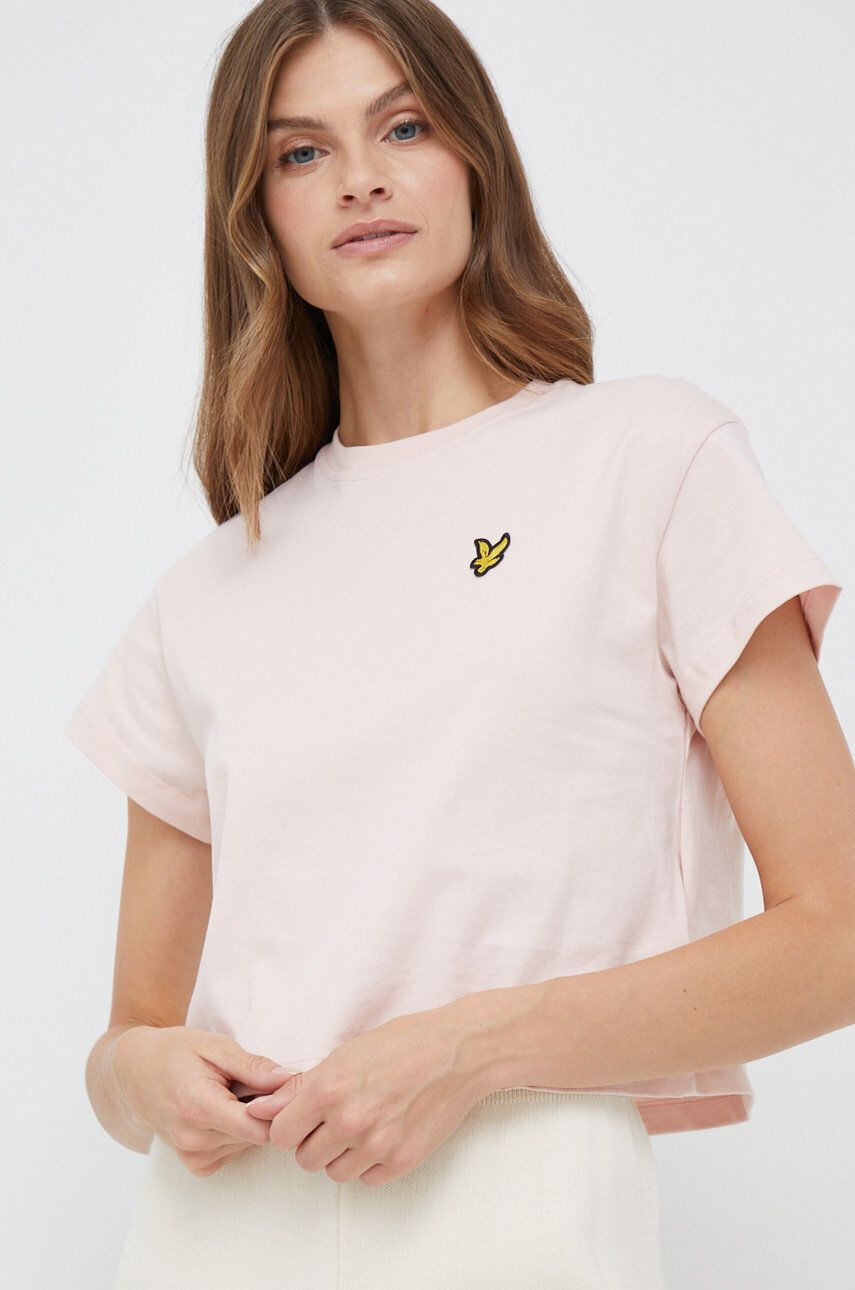 Lyle & Scott pamut póló rózsaszín - Pepit.hu