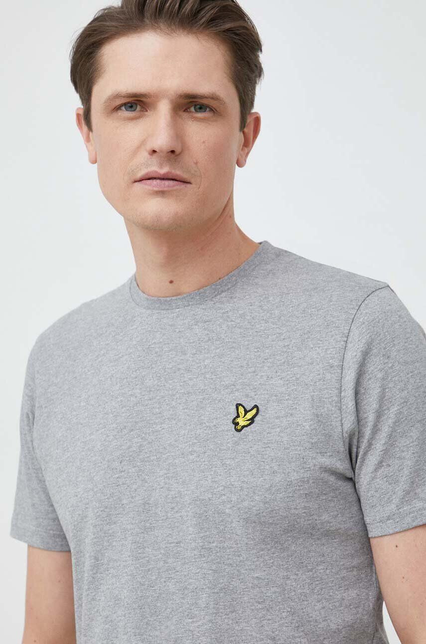 Lyle & Scott pamut póló szürke melange - Pepit.hu