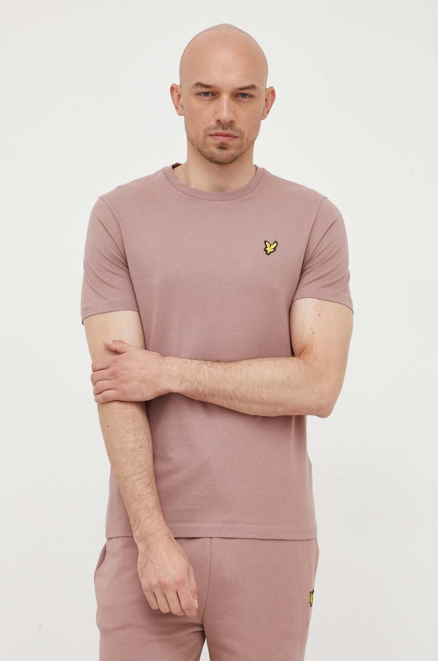 Lyle & Scott pamut póló rózsaszín sima - Pepit.hu