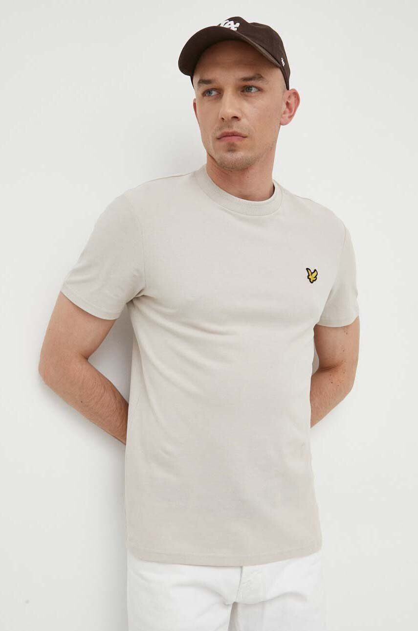 Lyle & Scott pamut póló bézs sima - Pepit.hu