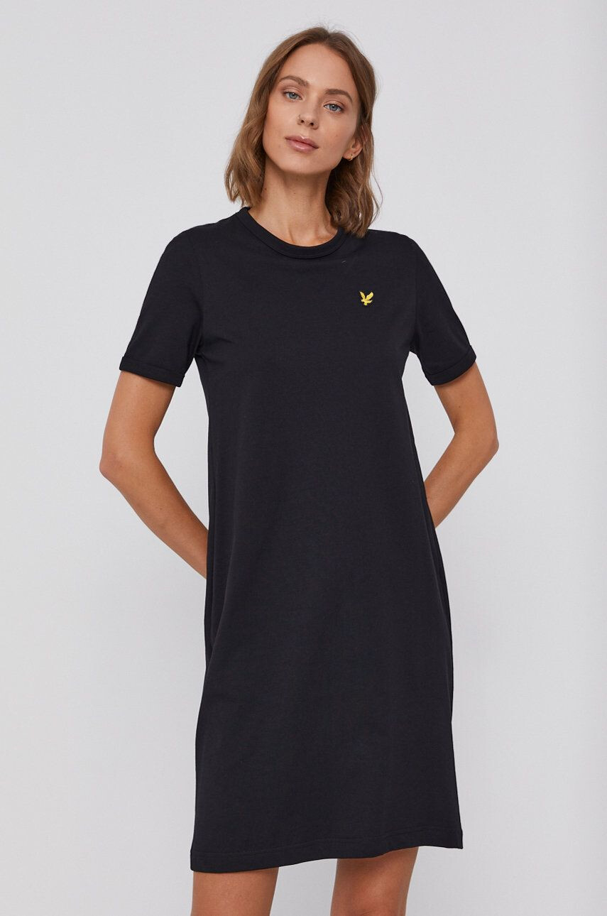 Lyle & Scott pamut ruha fehér mini oversize - Pepit.hu