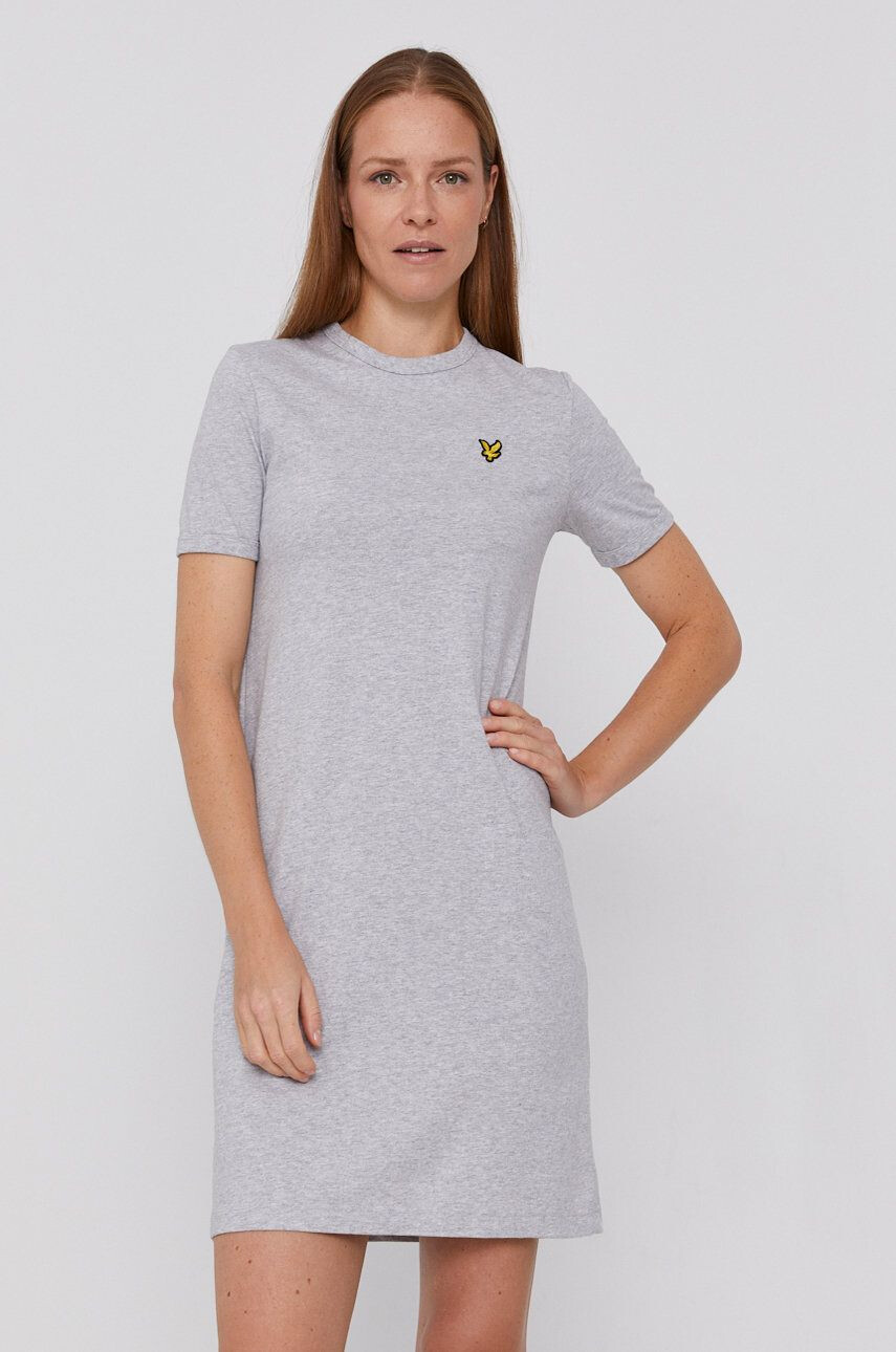 Lyle & Scott pamut ruha lila mini egyenes - Pepit.hu