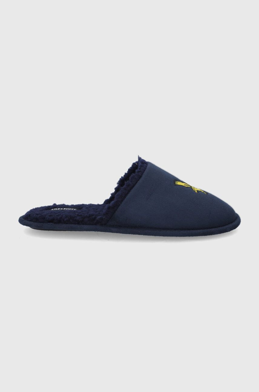 Lyle & Scott papucs sötétkék - Pepit.hu