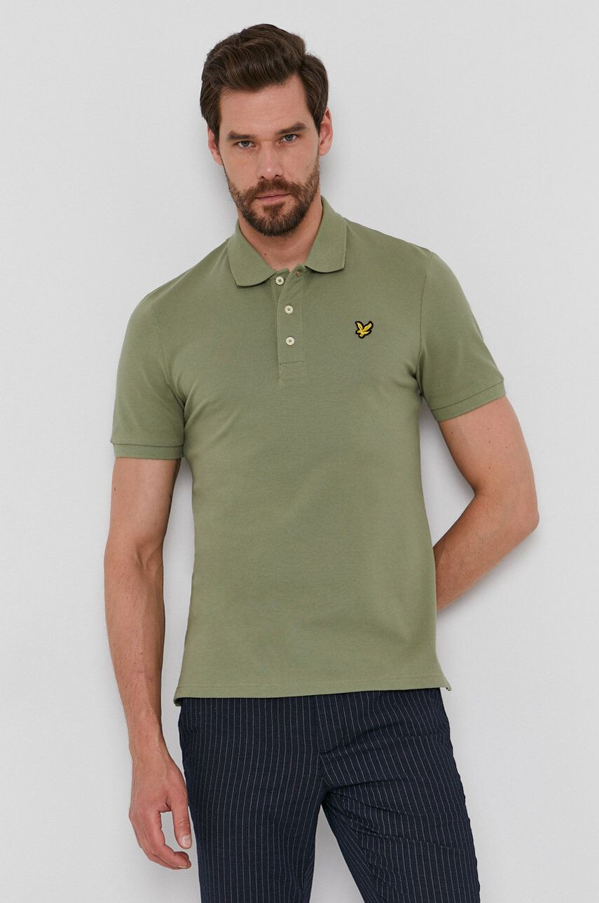 Lyle & Scott poló zöld férfi sima - Pepit.hu