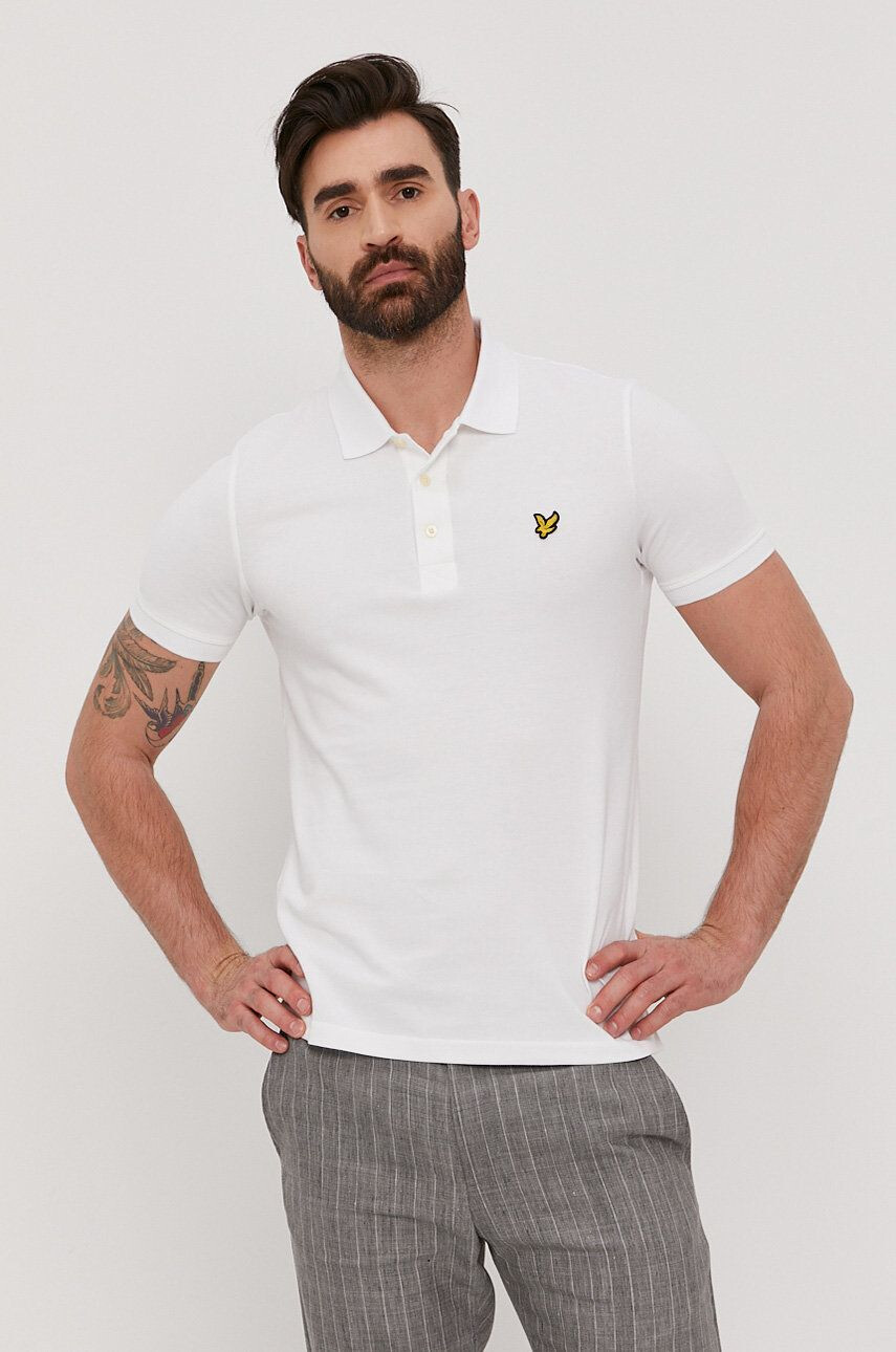 Lyle & Scott poló fehér férfi sima - Pepit.hu