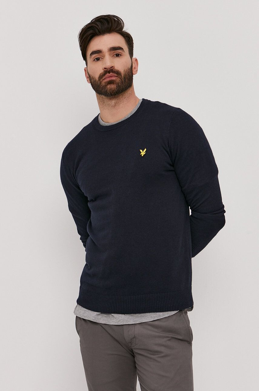 Lyle & Scott pulóver könnyű férfi sötétkék - Pepit.hu