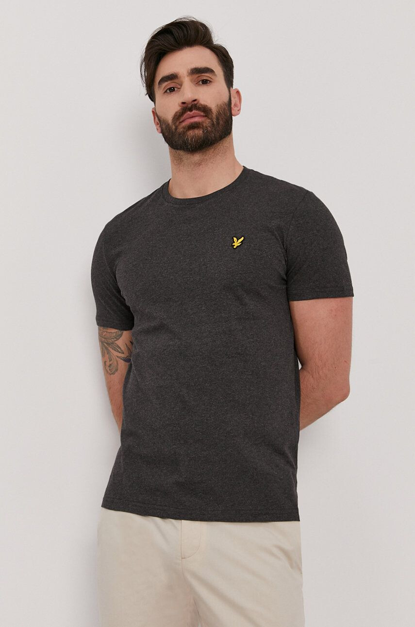 Lyle & Scott t-shirt szürke férfi melange - Pepit.hu