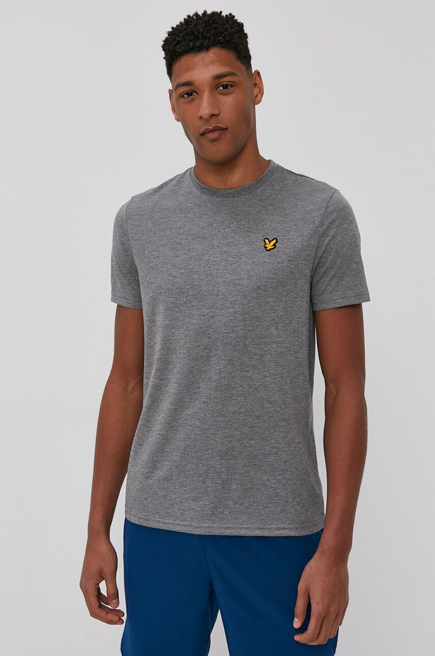 Lyle & Scott t-shirt szürke férfi sima - Pepit.hu