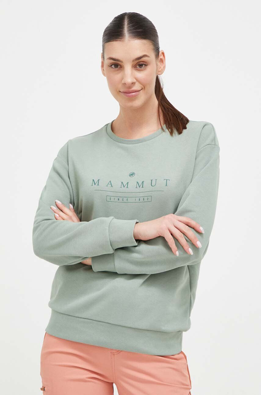 Mammut felső Core ML Logo zöld női nyomott mintás - Pepit.hu