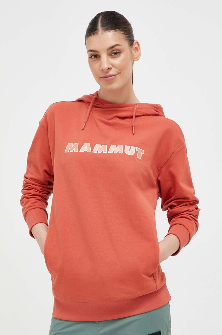 Mammut felső ML Hoody Logo rózsaszín női nyomott mintás kapucnis - Pepit.hu