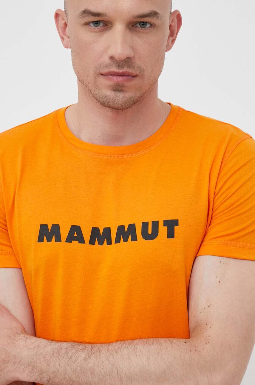 Mammut sportos póló Core Logo narancssárga nyomott mintás - Pepit.hu