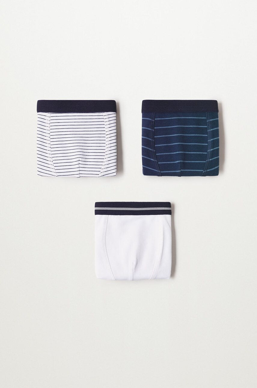 Mango Kids gyerek boxer Stripes (3-pack) sötétkék - Pepit.hu