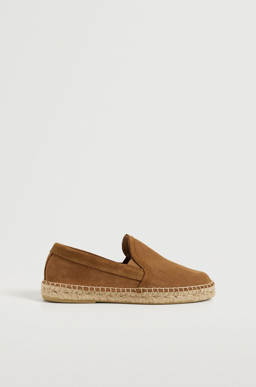 Mango Man Espadrilles velúrból Slipon - Pepit.hu