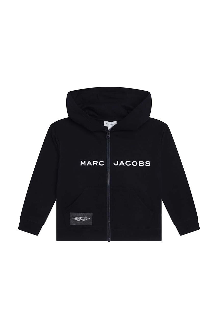 Marc Jacobs gyerek melegítőfelső pamutból sötétkék nyomott mintás kapucnis - Pepit.hu