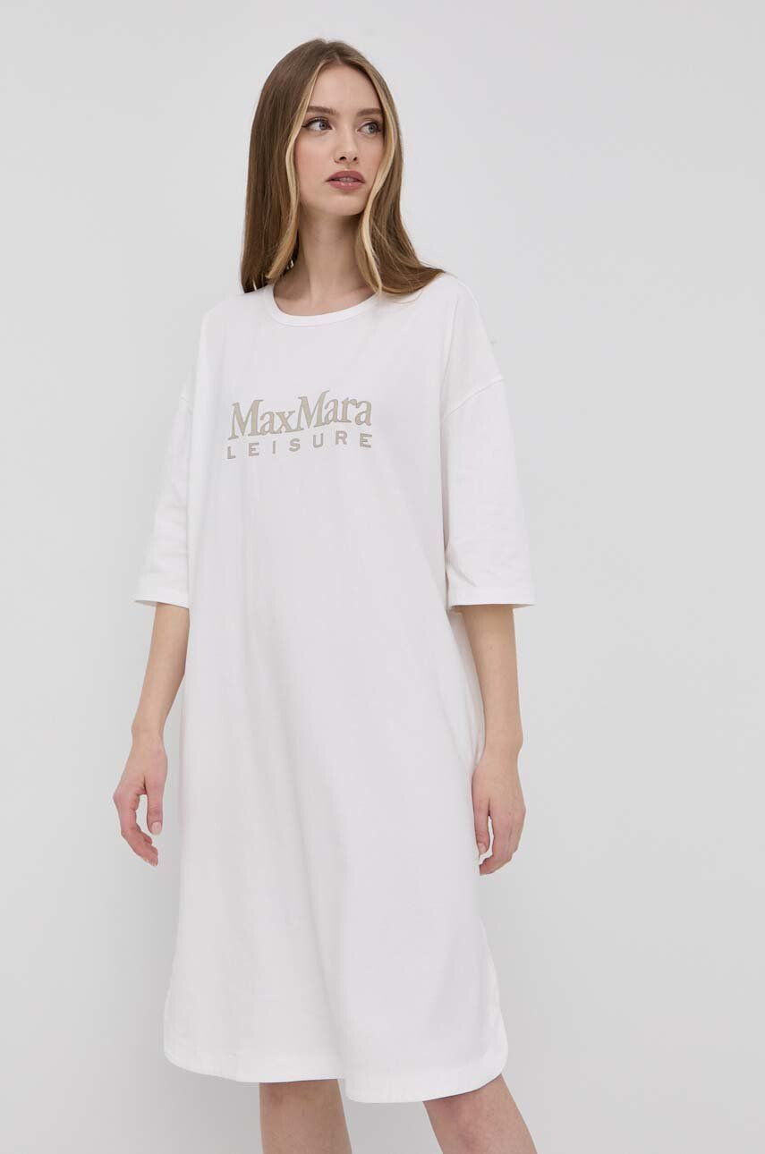 Max Mara Leisure ruha fehér mini oversize - Pepit.hu