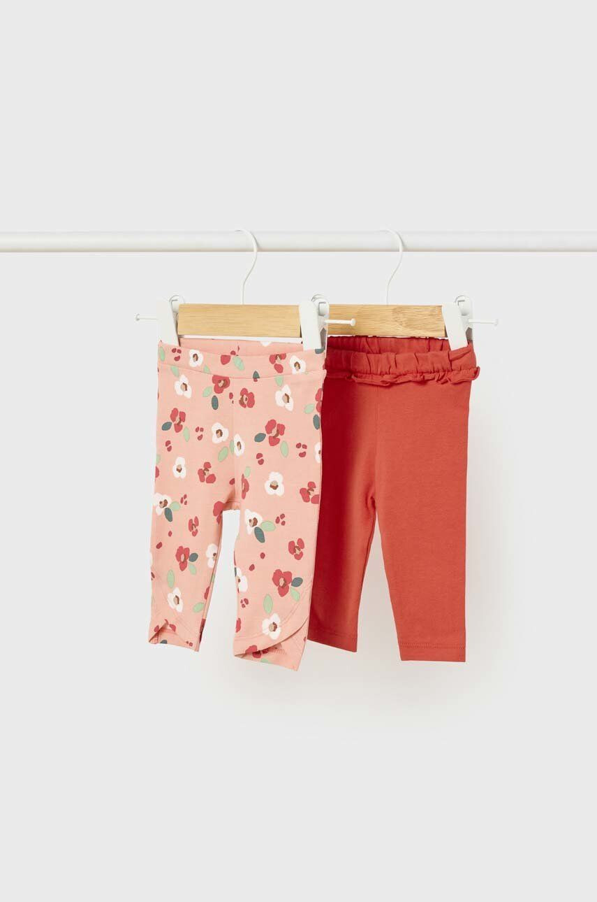 Mayoral Newborn baba legging 2 db piros mintás - Pepit.hu