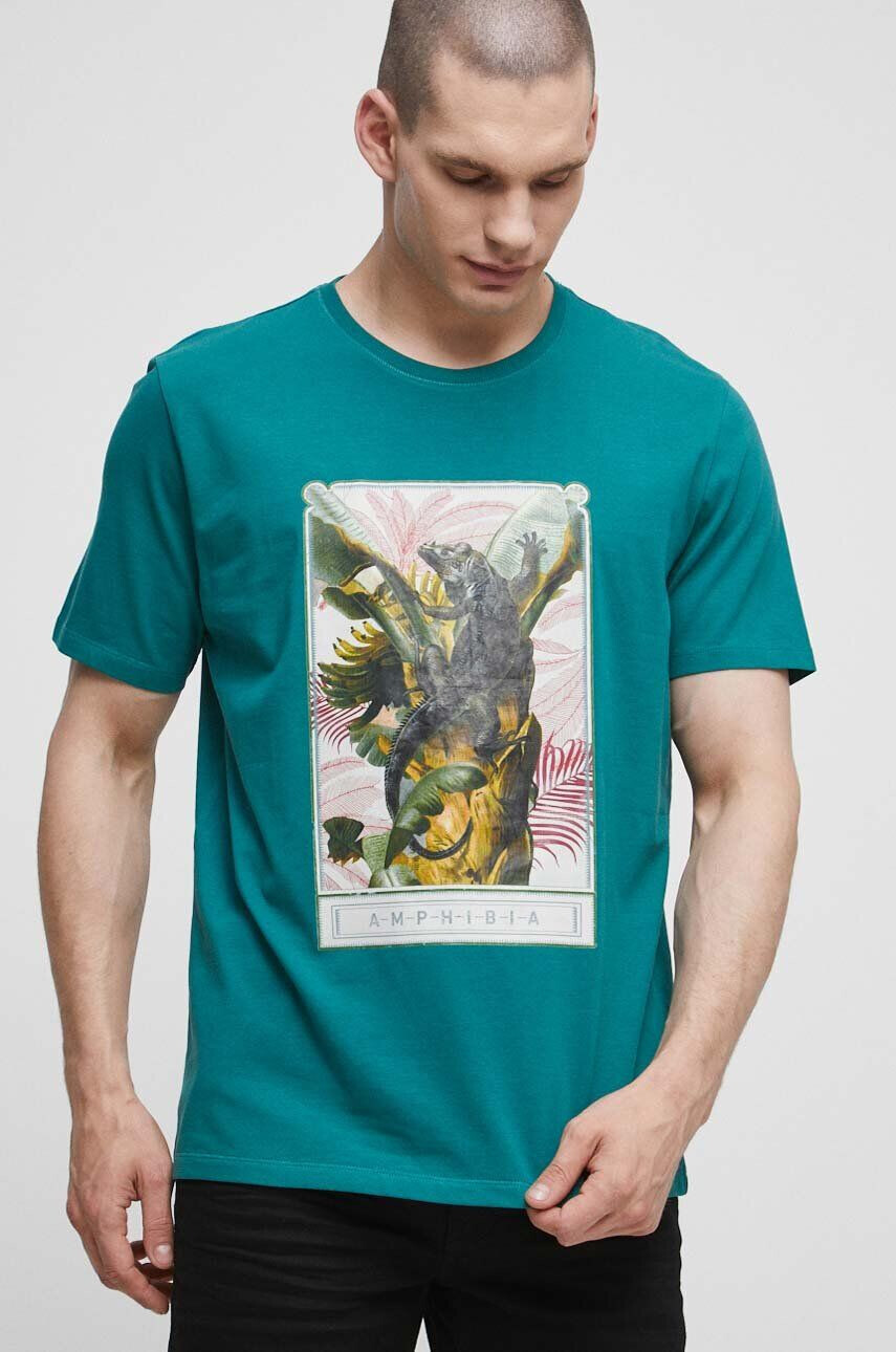 Medicine t-shirt zöld férfi nyomott mintás - Pepit.hu