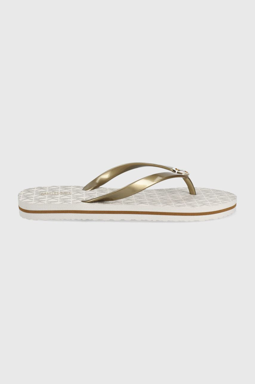 MICHAEL Michael Kors flip-flop Mk Flip Flop Stripe Eva bézs női lapos talpú - Pepit.hu