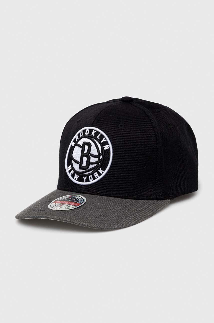 Mitchell&Ness sapka gyapjúkeverékből Brooklyn Nets fekete nyomott mintás - Pepit.hu