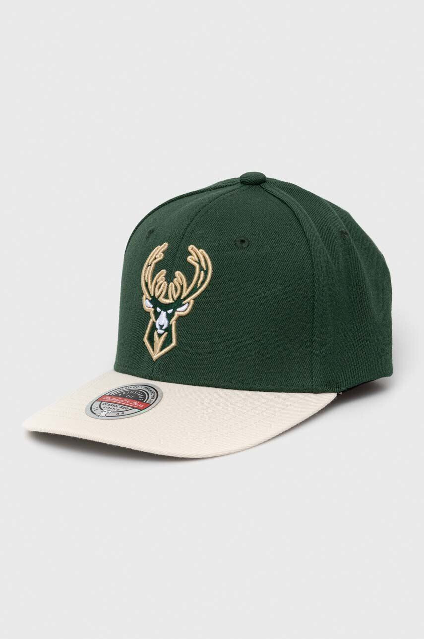 Mitchell&Ness sapka gyapjúkeverékből Milwaukee Bucks zöld nyomott mintás - Pepit.hu