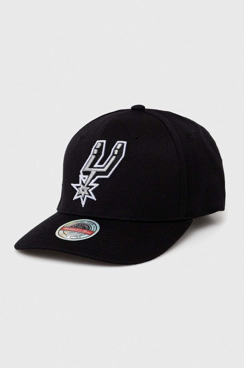 Mitchell&Ness sapka gyapjúkeverékből San Antonio Spurs fekete nyomott mintás - Pepit.hu