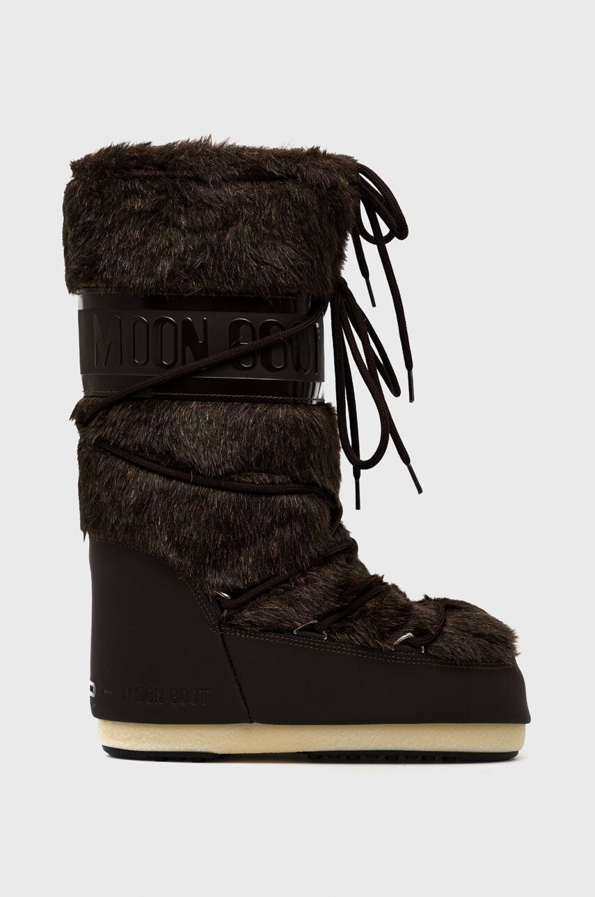 Moon Boot hócipő Icon Faux Fur barna - Pepit.hu