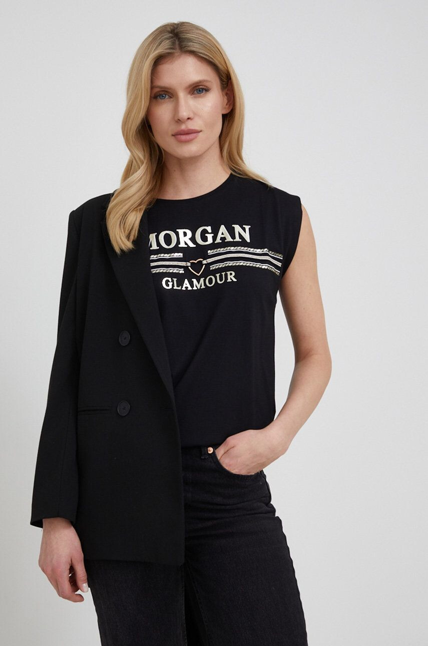 Morgan t-shirt női fekete - Pepit.hu